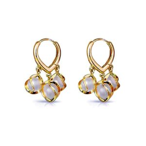 Gold Plated Pearl Drop Hoop Earrings for Women Stylish Dangle Jewelry
