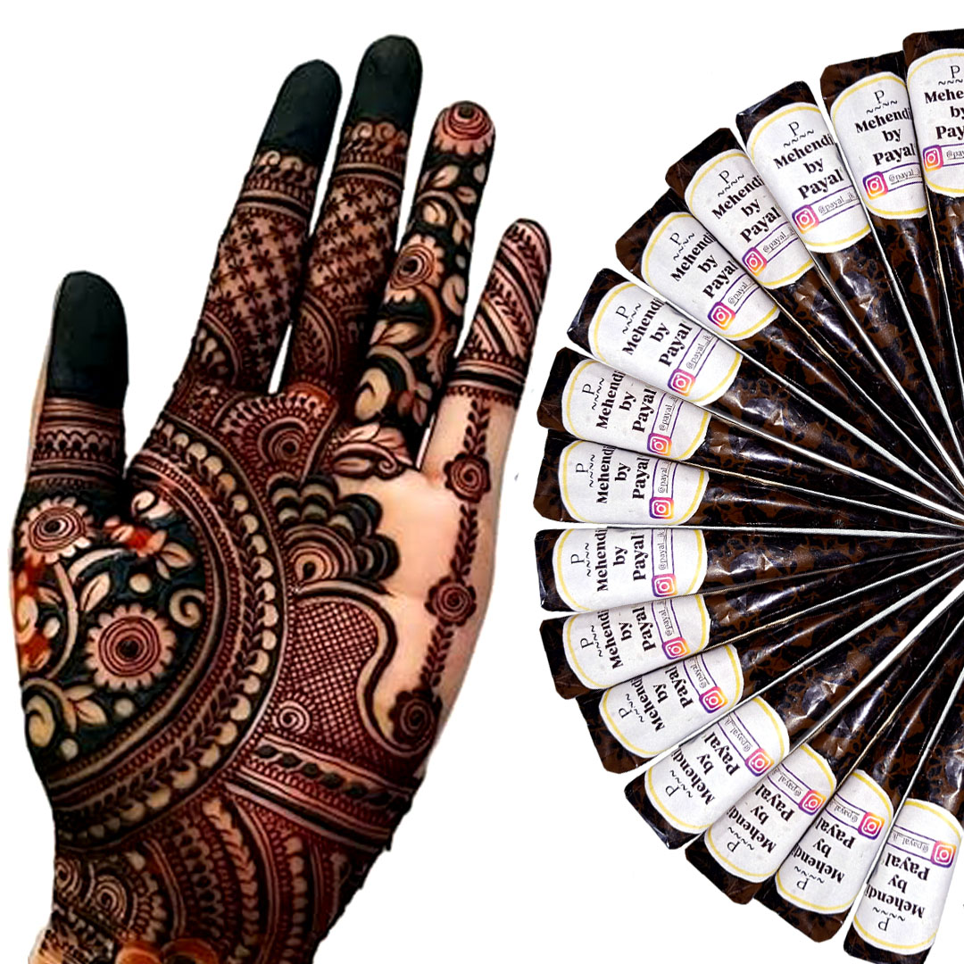 100% Organic Mehendi Cone festival Pack of 9 (15g Each)