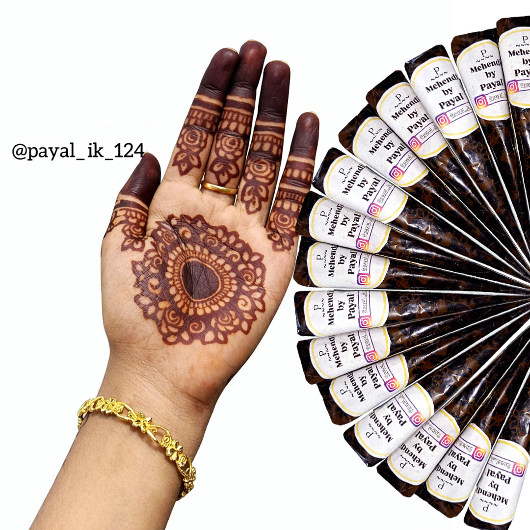 100% Organic Bridal Mehendi Cone Pack of 12 (30g Each) Natural Henna