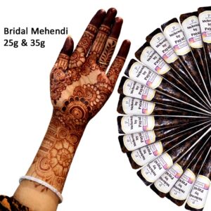 Organic Mehendi Cone Pack of 6 (25g Each) Natural Henna for Hand Design